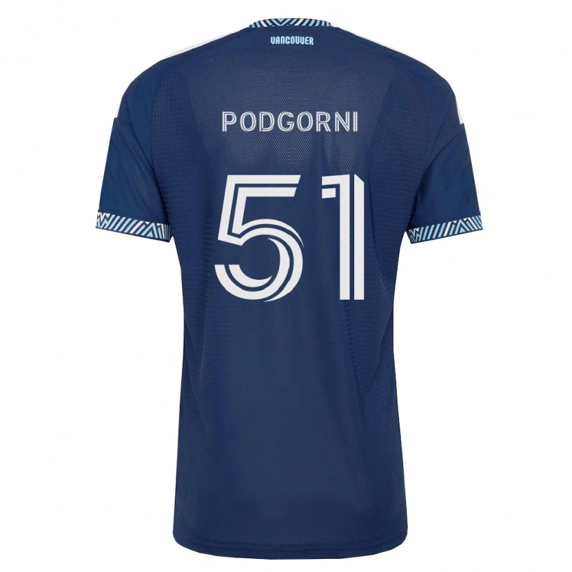 Danxen Kinder Kevin Podgorni #51 Tiefblau Weiß Auswärtstrikot Trikot 2026/27 T-Shirt Schweiz