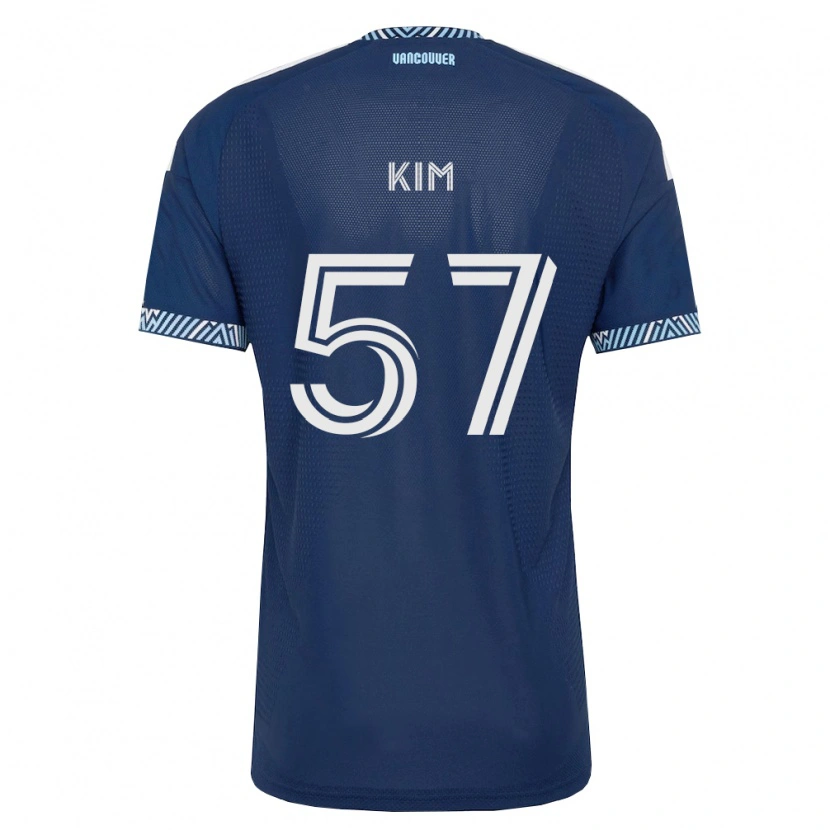 Danxen Kinder Jayden Kim #57 Tiefblau Weiß Auswärtstrikot Trikot 2026/27 T-Shirt Schweiz