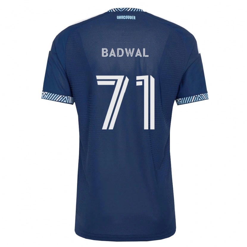 Danxen Kinder Manav Badwal #71 Tiefblau Weiß Auswärtstrikot Trikot 2026/27 T-Shirt Schweiz