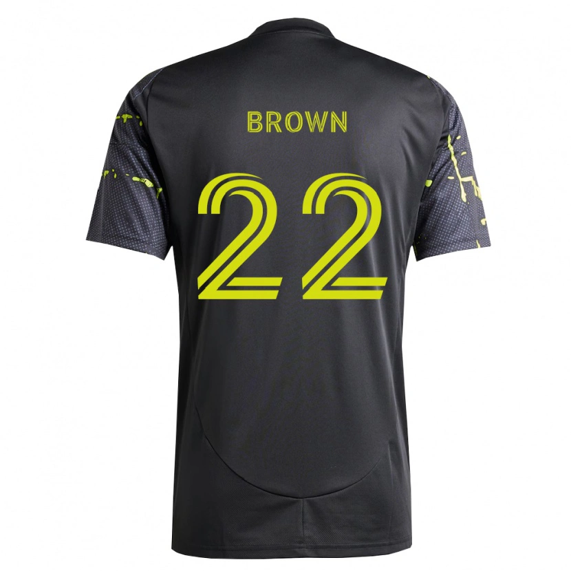 Danxen Kinder Tristan Brown #22 Fluoreszierendes Gelb Schwarz Auswärtstrikot Trikot 2026/27 T-Shirt Schweiz