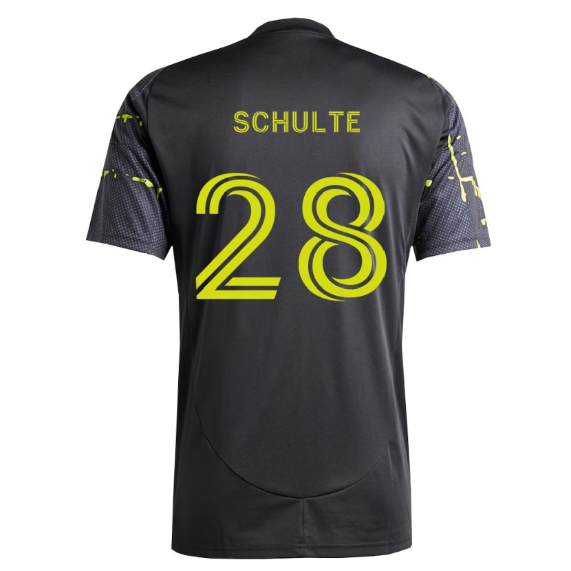 Danxen Kinder Patrick Schulte #28 Fluoreszierendes Gelb Schwarz Auswärtstrikot Trikot 2026/27 T-Shirt Schweiz