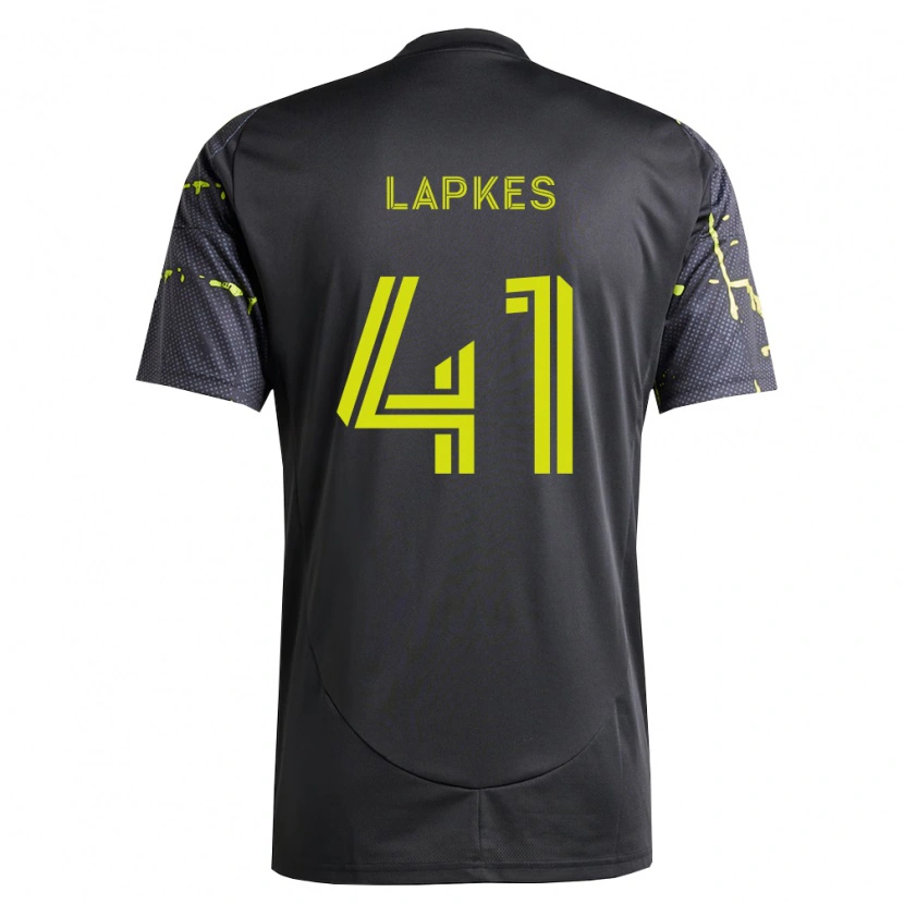 Danxen Kinder Stanislav Lapkes #41 Fluoreszierendes Gelb Schwarz Auswärtstrikot Trikot 2026/27 T-Shirt Schweiz