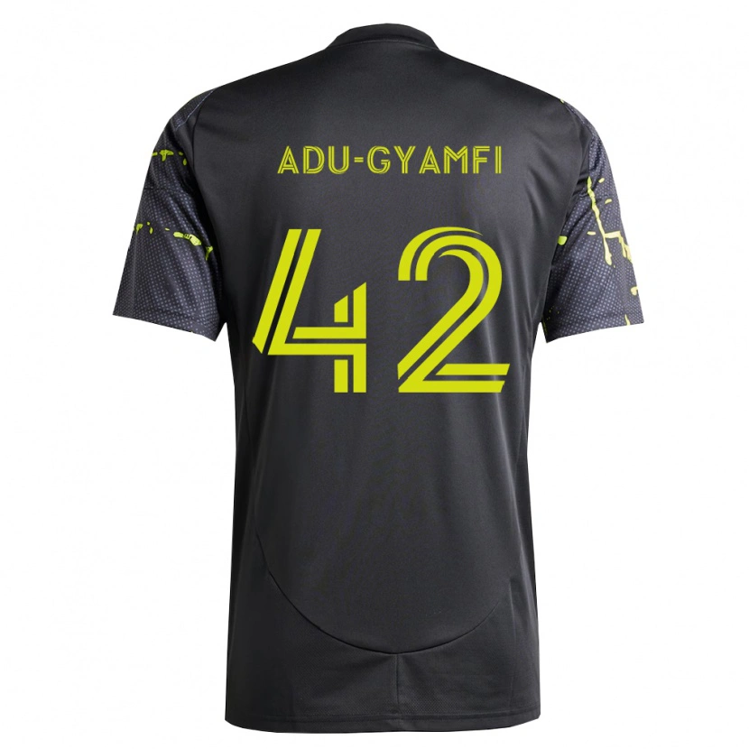 Danxen Kinder Brent Adu-Gyamfi #42 Fluoreszierendes Gelb Schwarz Auswärtstrikot Trikot 2026/27 T-Shirt Schweiz