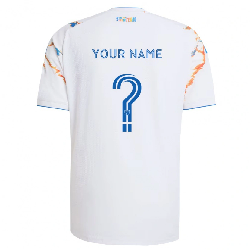 Danxen Kinder Ihren Namen #0 Weiß Orange Blau Auswärtstrikot Trikot 2026/27 T-Shirt Schweiz