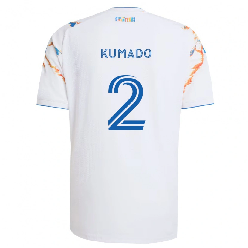 Danxen Kinder Willy Kumado #2 Weiß Orange Blau Auswärtstrikot Trikot 2026/27 T-Shirt Schweiz