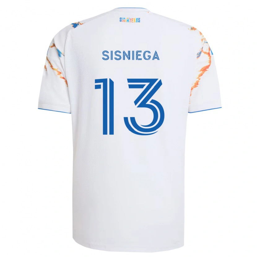 Danxen Kinder Pablo Sisniega #13 Weiß Orange Blau Auswärtstrikot Trikot 2026/27 T-Shirt Schweiz