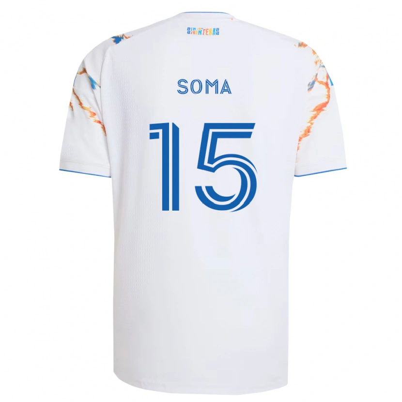 Danxen Kinder Pedro Soma #15 Weiß Orange Blau Auswärtstrikot Trikot 2026/27 T-Shirt Schweiz