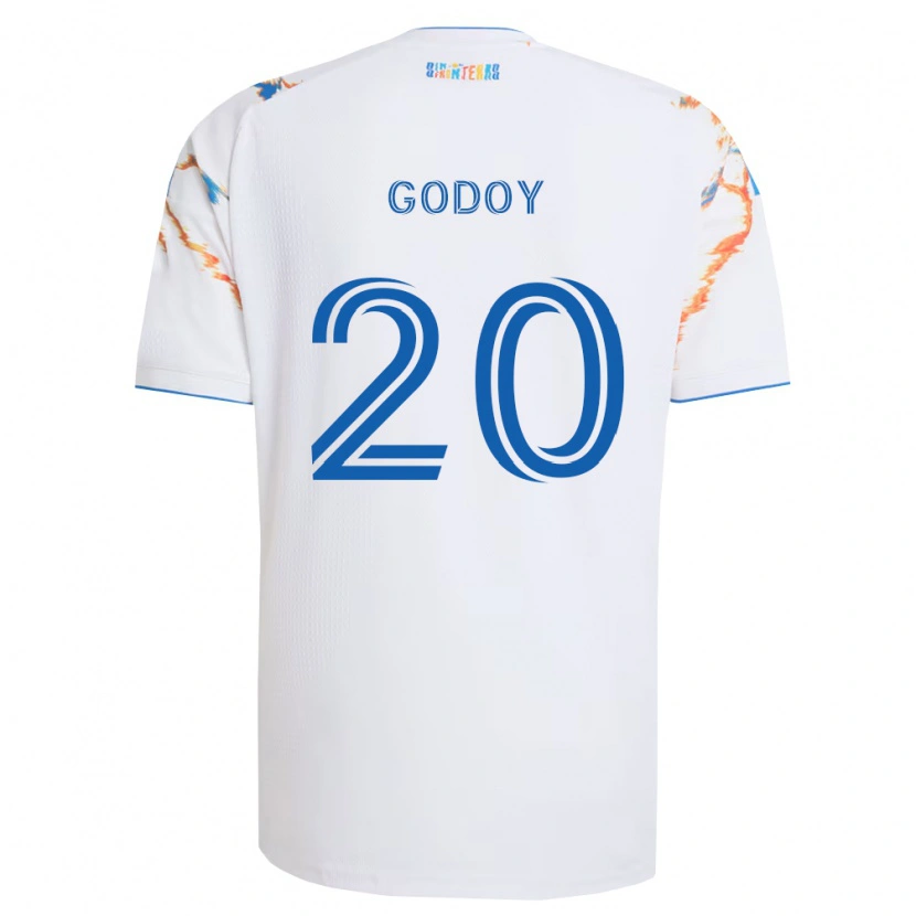 Danxen Kinder Aníbal Godoy #20 Weiß Orange Blau Auswärtstrikot Trikot 2026/27 T-Shirt Schweiz