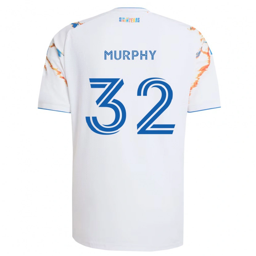 Danxen Kinder Ian Murphy #32 Weiß Orange Blau Auswärtstrikot Trikot 2026/27 T-Shirt Schweiz