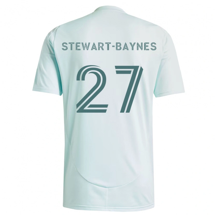 Danxen Kinder Kimani Stewart-Baynes #27 Weiß Hellgrün Auswärtstrikot Trikot 2026/27 T-Shirt Schweiz