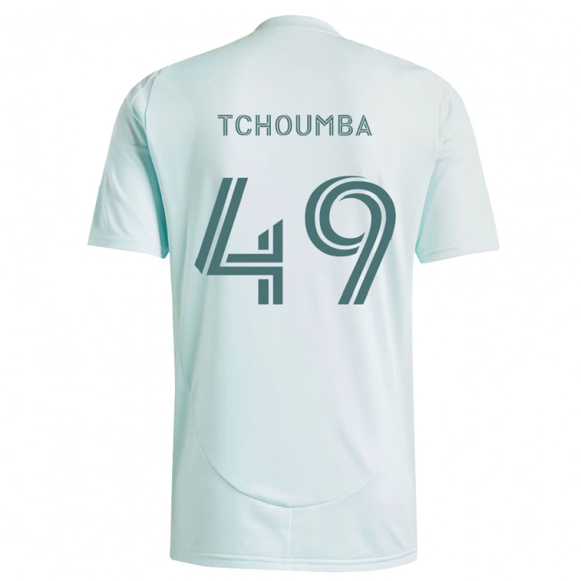Danxen Kinder Nathan Tchoumba #49 Weiß Hellgrün Auswärtstrikot Trikot 2026/27 T-Shirt Schweiz