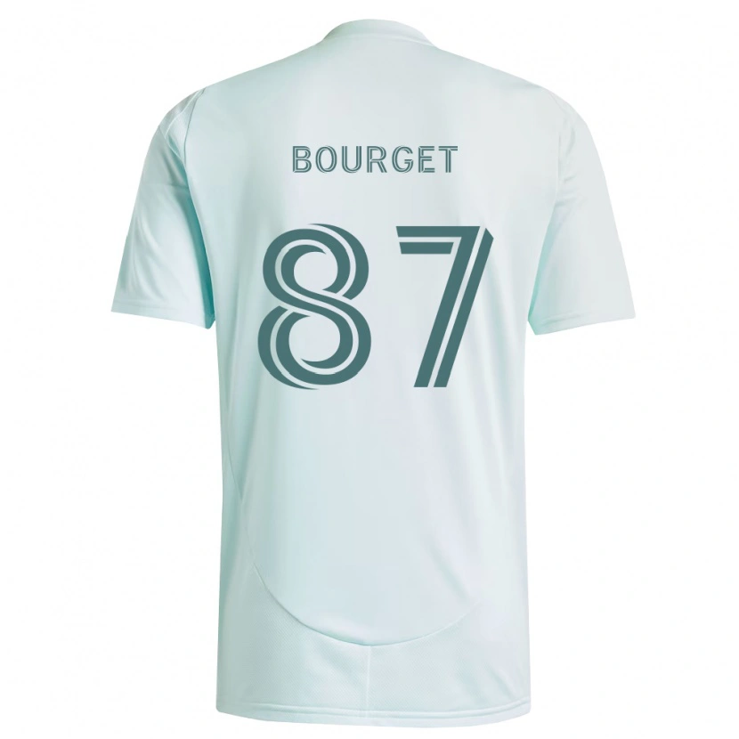 Danxen Kinder Sebastian Bourget #87 Weiß Hellgrün Auswärtstrikot Trikot 2026/27 T-Shirt Schweiz