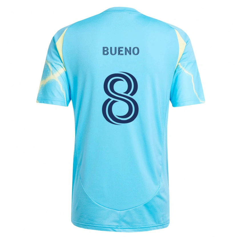 Danxen Kinder Jesús Bueno #8 Hellblau Schwarz Hellgelb Auswärtstrikot Trikot 2026/27 T-Shirt Schweiz