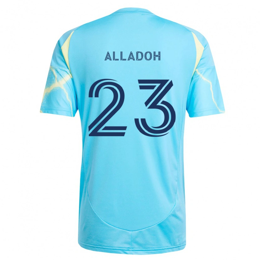 Danxen Kinder Ezekiel Alladoh #23 Hellblau Schwarz Hellgelb Auswärtstrikot Trikot 2026/27 T-Shirt Schweiz