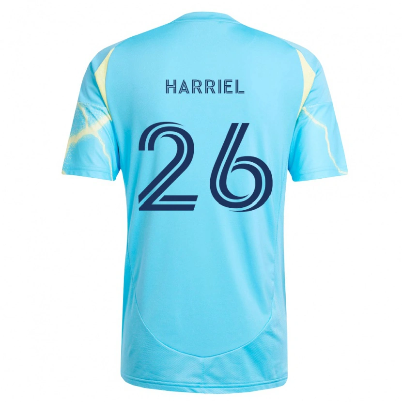 Danxen Kinder Nathan Harriel #26 Hellblau Schwarz Hellgelb Auswärtstrikot Trikot 2026/27 T-Shirt Schweiz