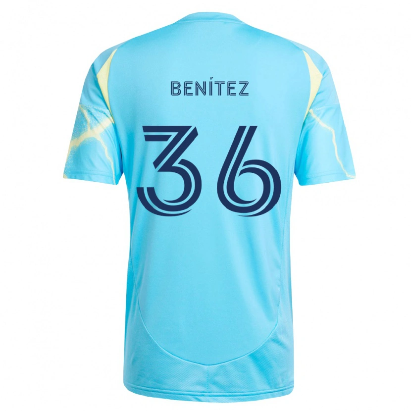Danxen Kinder Óscar Benítez #36 Hellblau Schwarz Hellgelb Auswärtstrikot Trikot 2026/27 T-Shirt Schweiz