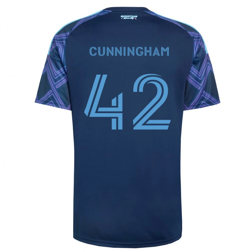 Danxen Kinder Alex Cunningham #42 Königsblau Violett Auswärtstrikot Trikot 2026/27 T-Shirt Schweiz