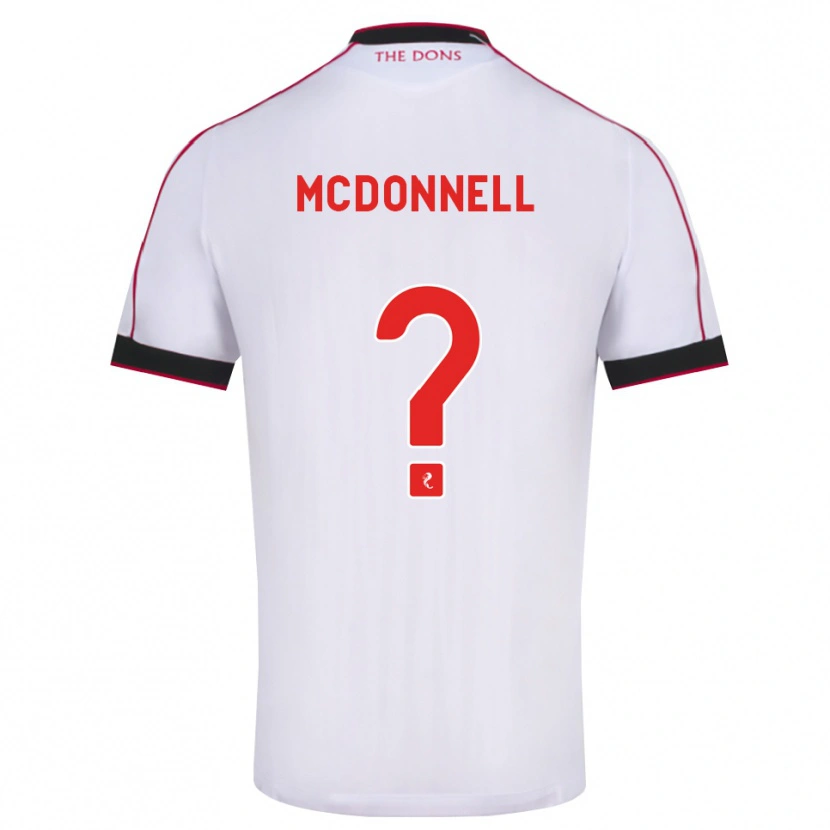 Danxen Kinder Noah Mcdonnell #0 Schwarz Rot Weiß Auswärtstrikot Trikot 2026/27 T-Shirt Schweiz