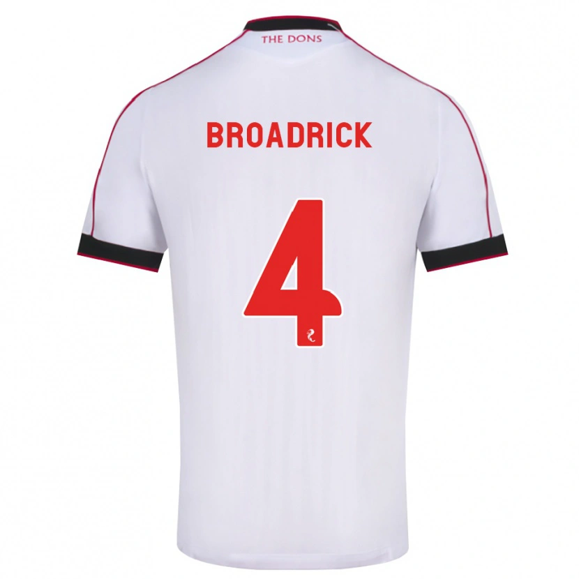 Danxen Kinder Jessica Broadrick #4 Schwarz Rot Weiß Auswärtstrikot Trikot 2026/27 T-Shirt Schweiz