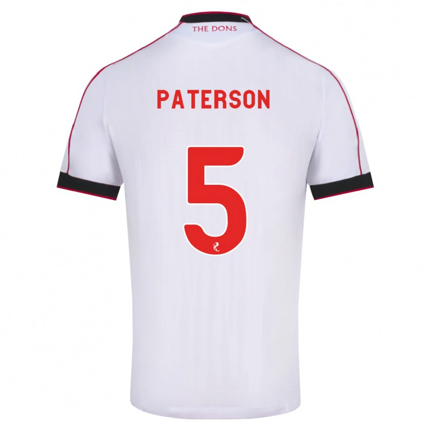 Danxen Kinder Donna Paterson #5 Schwarz Rot Weiß Auswärtstrikot Trikot 2026/27 T-Shirt Schweiz