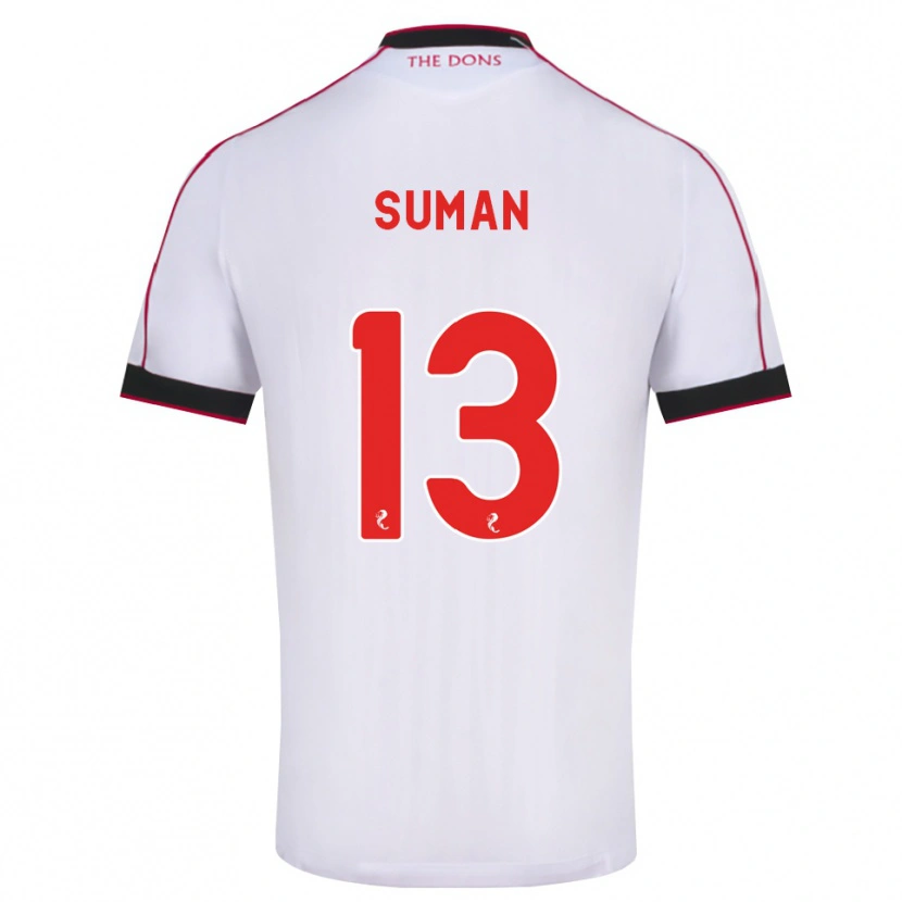 Danxen Kinder Nick Suman #13 Schwarz Rot Weiß Auswärtstrikot Trikot 2026/27 T-Shirt Schweiz