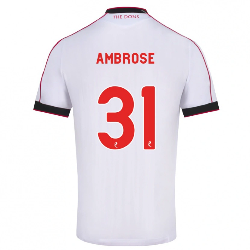 Danxen Kinder Peter Ambrose #31 Schwarz Rot Weiß Auswärtstrikot Trikot 2026/27 T-Shirt Schweiz