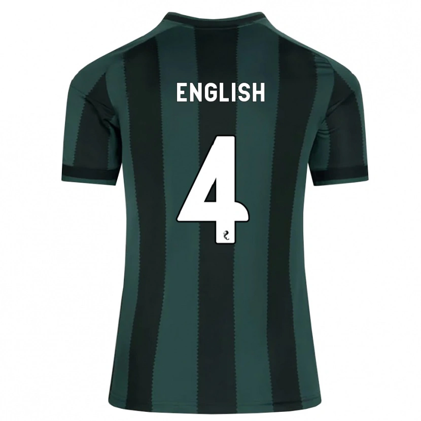 Danxen Kinder Isaac English #4 Dunkles Schiefergrau Schwarz Auswärtstrikot Trikot 2026/27 T-Shirt Schweiz