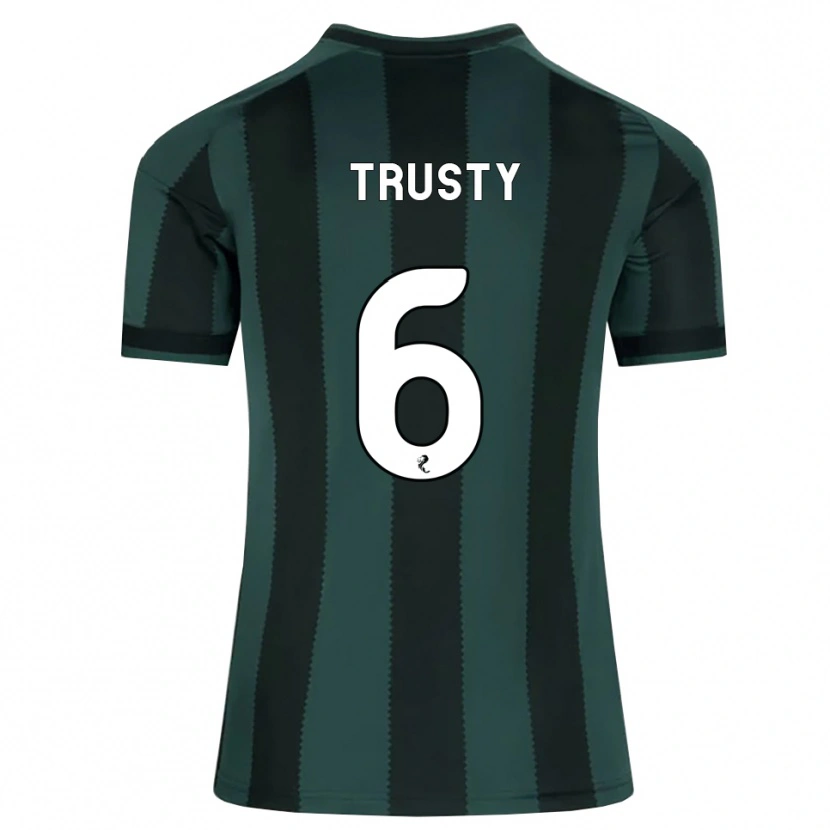 Danxen Kinder Auston Trusty #6 Dunkles Schiefergrau Schwarz Auswärtstrikot Trikot 2026/27 T-Shirt Schweiz