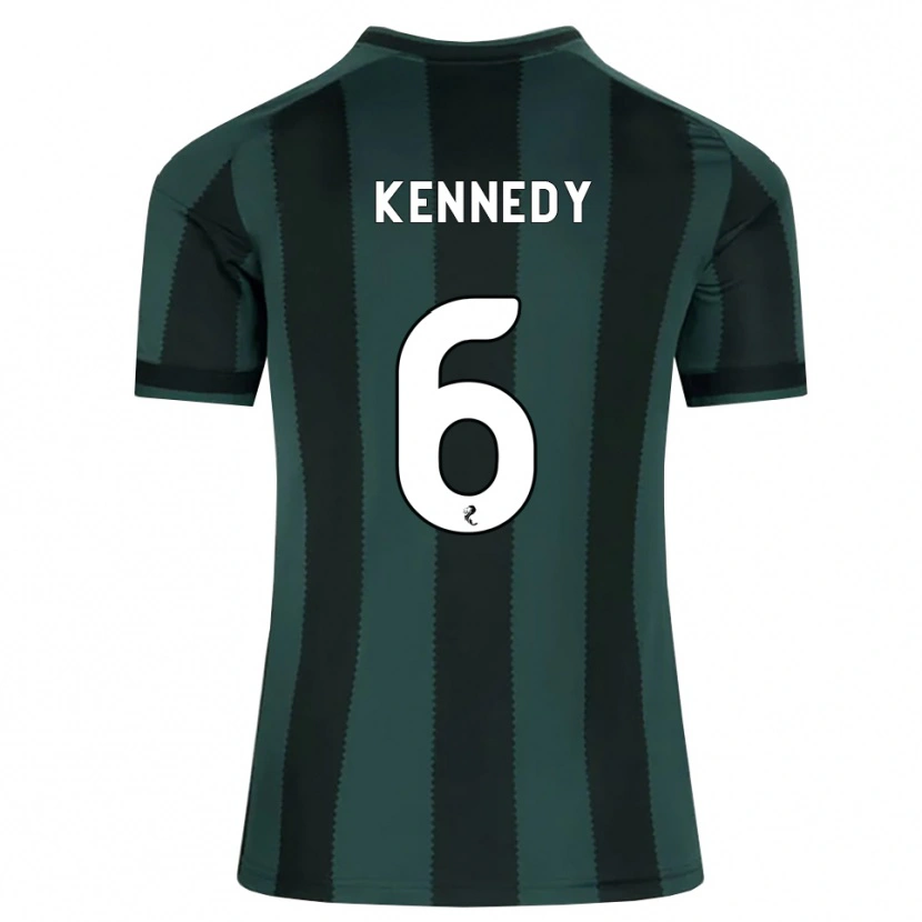 Danxen Kinder Liam Kennedy #6 Dunkles Schiefergrau Schwarz Auswärtstrikot Trikot 2026/27 T-Shirt Schweiz