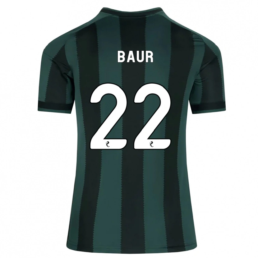 Danxen Kinder Mika Baur #22 Dunkles Schiefergrau Schwarz Auswärtstrikot Trikot 2026/27 T-Shirt Schweiz