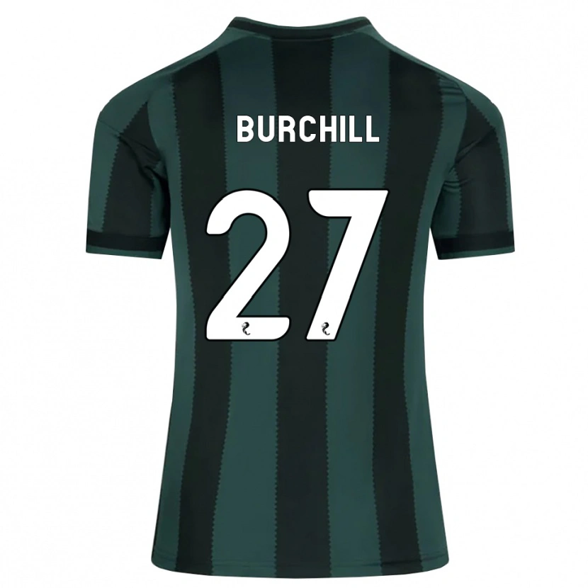 Danxen Kinder Tiree Burchill #27 Dunkles Schiefergrau Schwarz Auswärtstrikot Trikot 2026/27 T-Shirt Schweiz