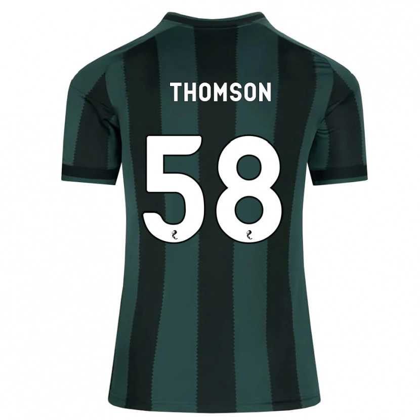 Danxen Kinder Corey Thomson #58 Dunkles Schiefergrau Schwarz Auswärtstrikot Trikot 2026/27 T-Shirt Schweiz