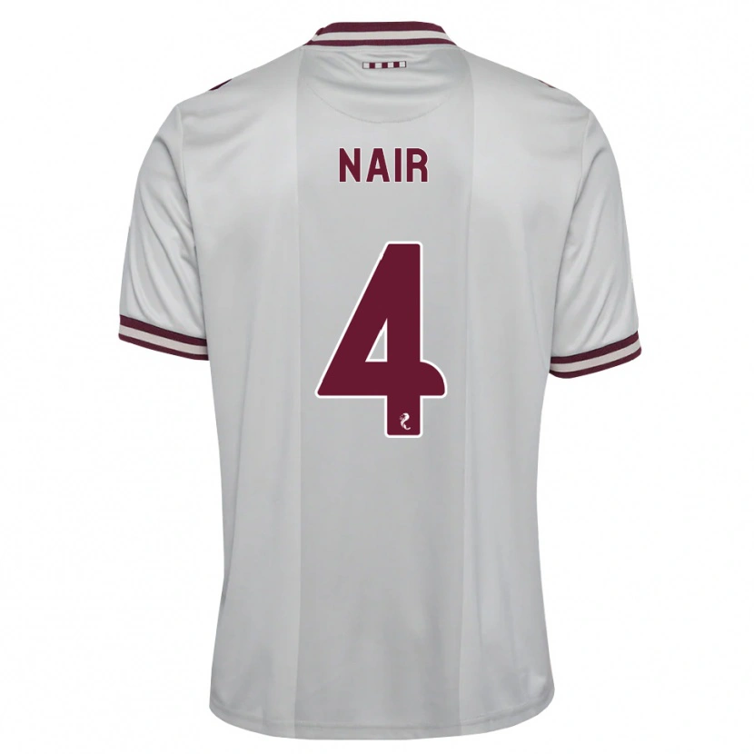 Danxen Kinder Kenzi Nair #4 Weiß Burgunder Auswärtstrikot Trikot 2026/27 T-Shirt Schweiz