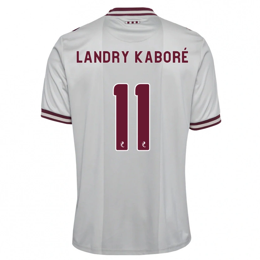 Danxen Kinder Pierre Landry Kaboré #11 Weiß Burgunder Auswärtstrikot Trikot 2026/27 T-Shirt Schweiz