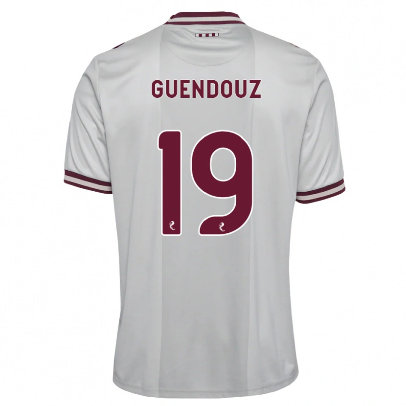 Danxen Kinder Sabri Guendouz #19 Weiß Burgunder Auswärtstrikot Trikot 2026/27 T-Shirt Schweiz