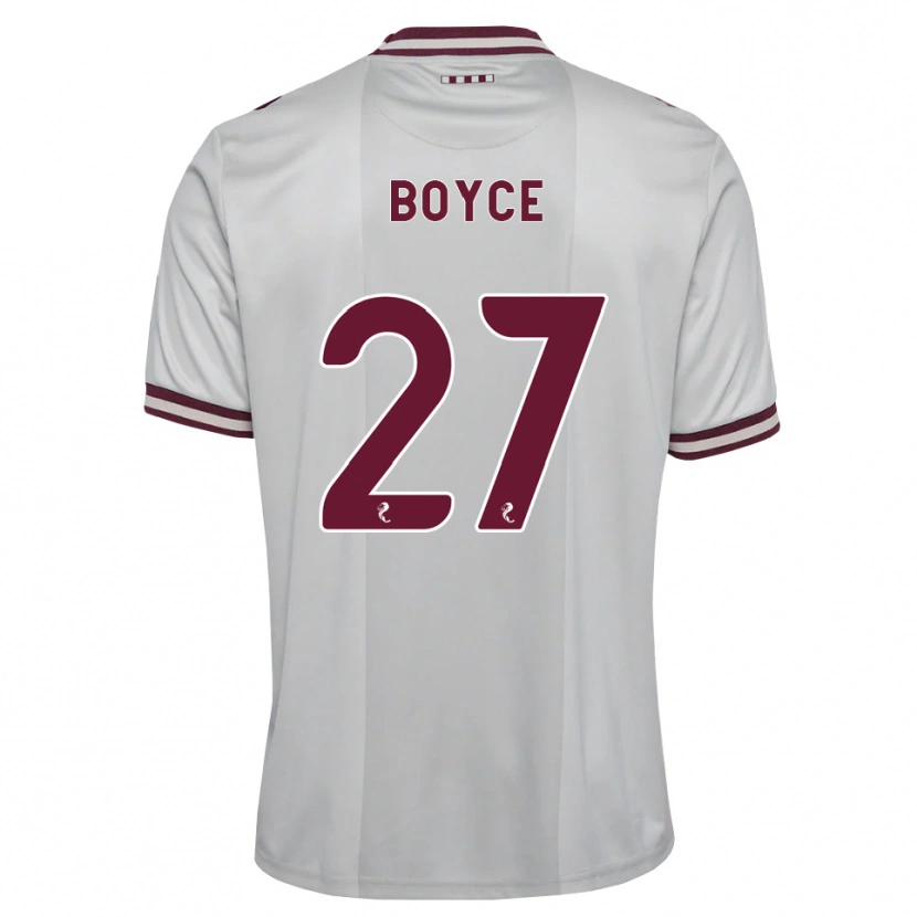 Danxen Kinder Liam Boyce #27 Weiß Burgunder Auswärtstrikot Trikot 2026/27 T-Shirt Schweiz