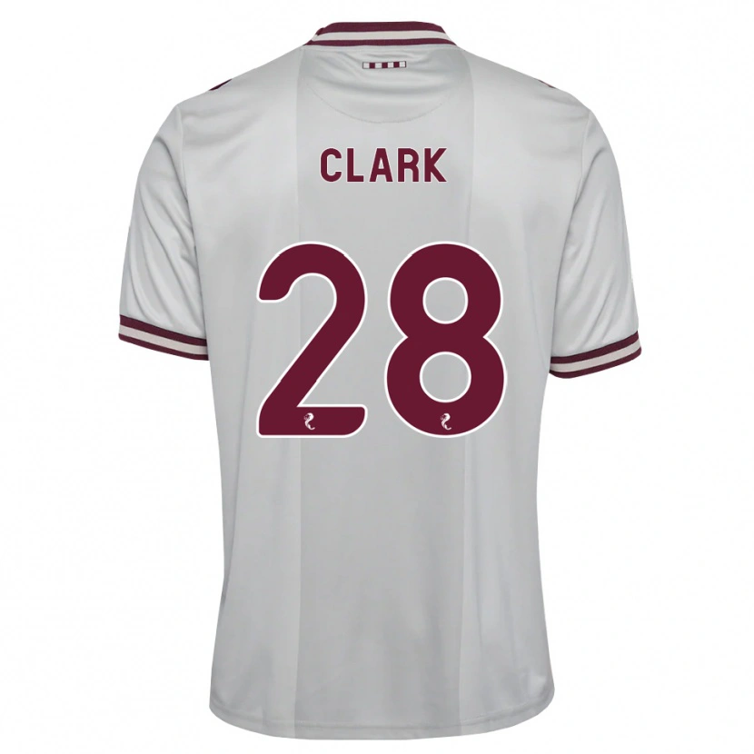 Danxen Kinder Zander Clark #28 Weiß Burgunder Auswärtstrikot Trikot 2026/27 T-Shirt Schweiz