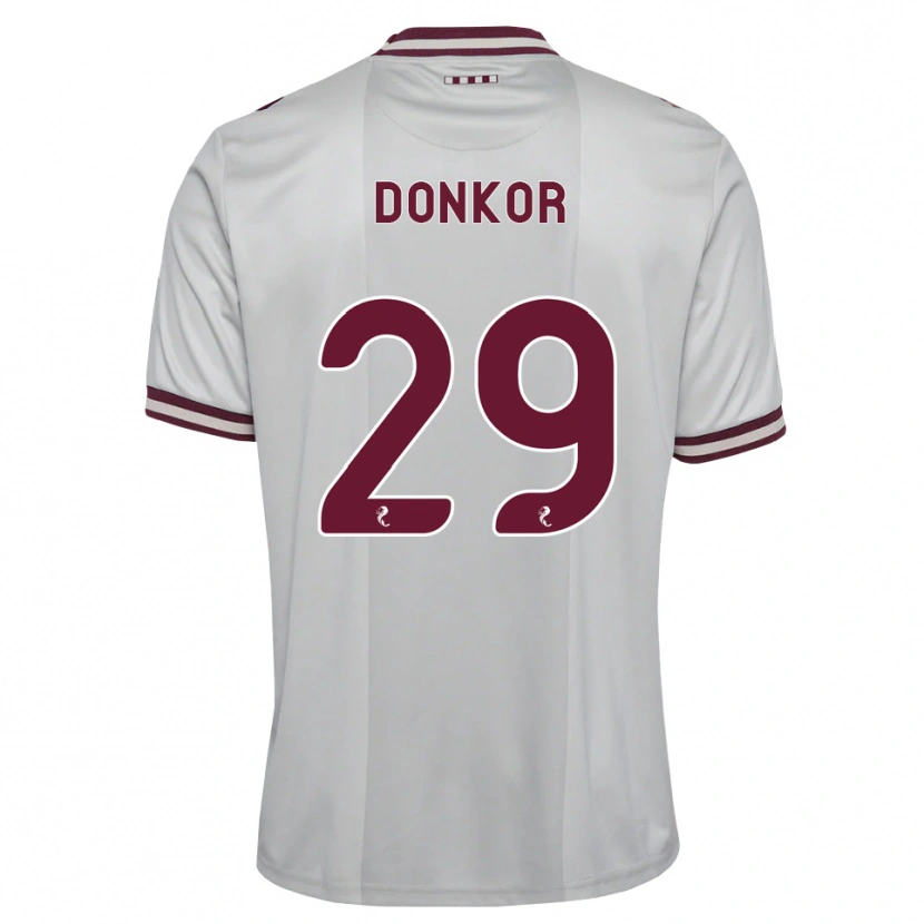 Danxen Kinder Jaedon Donkor #29 Weiß Burgunder Auswärtstrikot Trikot 2026/27 T-Shirt Schweiz