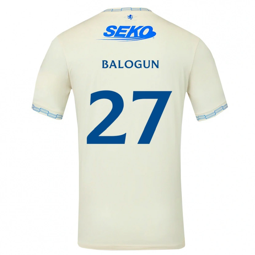 Danxen Kinder Leon Balogun #27 Tiefseeblau Weiß Auswärtstrikot Trikot 2026/27 T-Shirt Schweiz