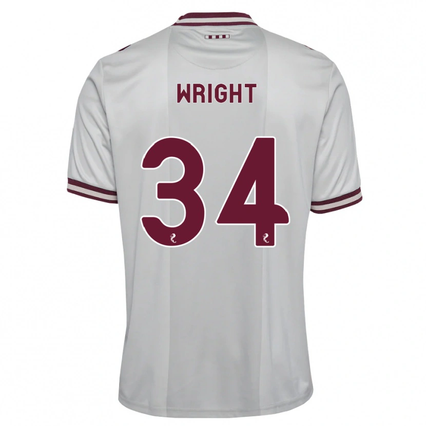 Danxen Kinder Kieran Wright #34 Weiß Burgunder Auswärtstrikot Trikot 2026/27 T-Shirt Schweiz