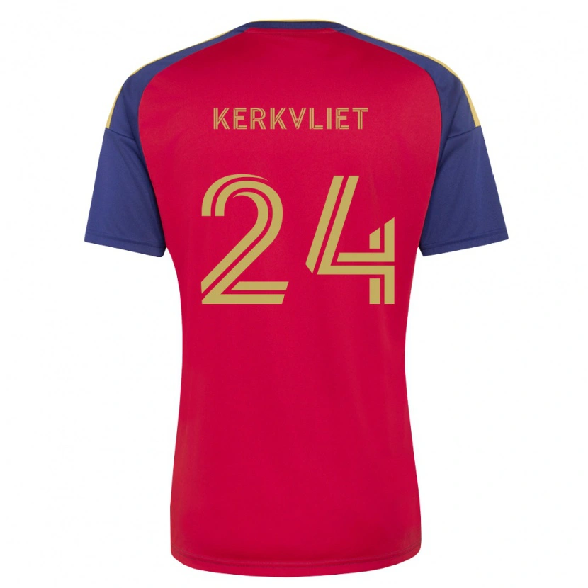 Danxen Herren Max Kerkvliet #24 Königsblau Braun Rot Heimtrikot Trikot 2026/27 T-Shirt Schweiz
