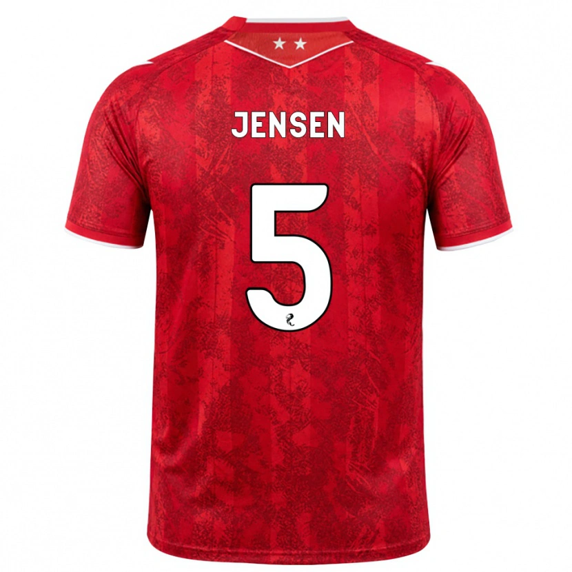 Danxen Herren Richard Jensen #5 Rot Weiß Heimtrikot Trikot 2026/27 T-Shirt Schweiz