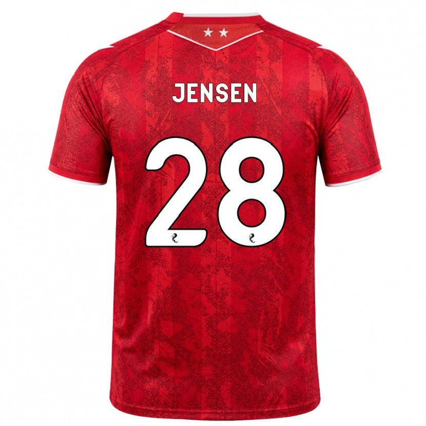 Danxen Herren Alexander Jensen #28 Rot Weiß Heimtrikot Trikot 2026/27 T-Shirt Schweiz