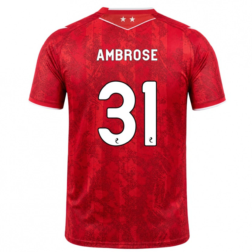 Danxen Herren Peter Ambrose #31 Rot Weiß Heimtrikot Trikot 2026/27 T-Shirt Schweiz