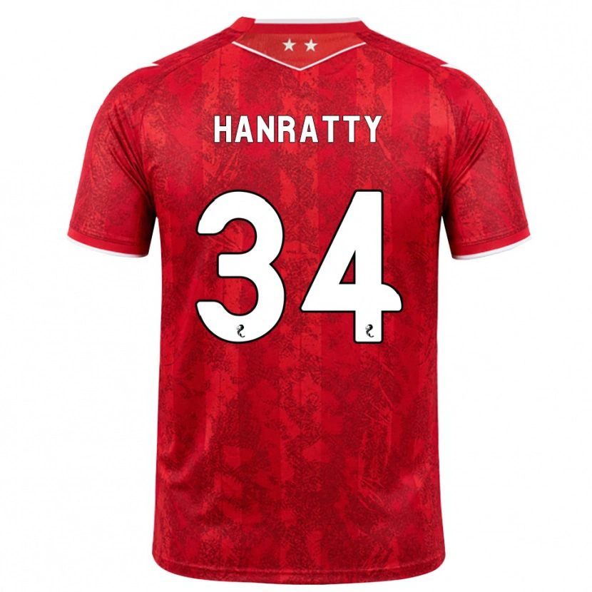 Danxen Herren Kevin Hanratty #34 Rot Weiß Heimtrikot Trikot 2026/27 T-Shirt Schweiz