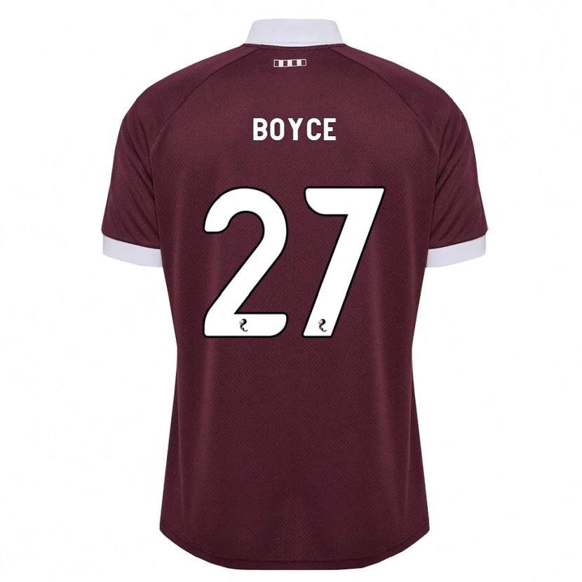 Danxen Herren Liam Boyce #27 Burgunder Weiß Heimtrikot Trikot 2026/27 T-Shirt Schweiz