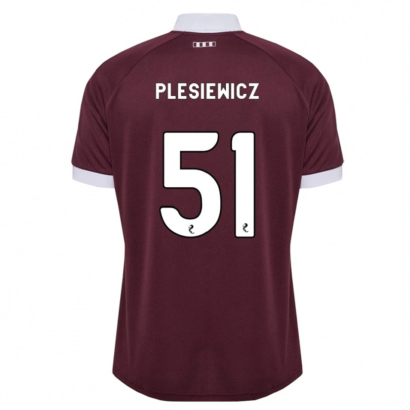 Danxen Herren Szymon Plesiewicz #51 Burgunder Weiß Heimtrikot Trikot 2026/27 T-Shirt Schweiz