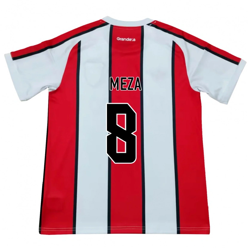 Danxen Herren Maximiliano Meza #8 Weiß Rot Schwarz Auswärtstrikot Trikot 2026/27 T-Shirt Schweiz