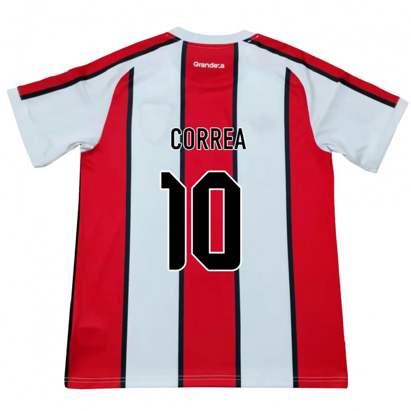 Danxen Herren Ángel Correa #10 Weiß Rot Schwarz Auswärtstrikot Trikot 2026/27 T-Shirt Schweiz