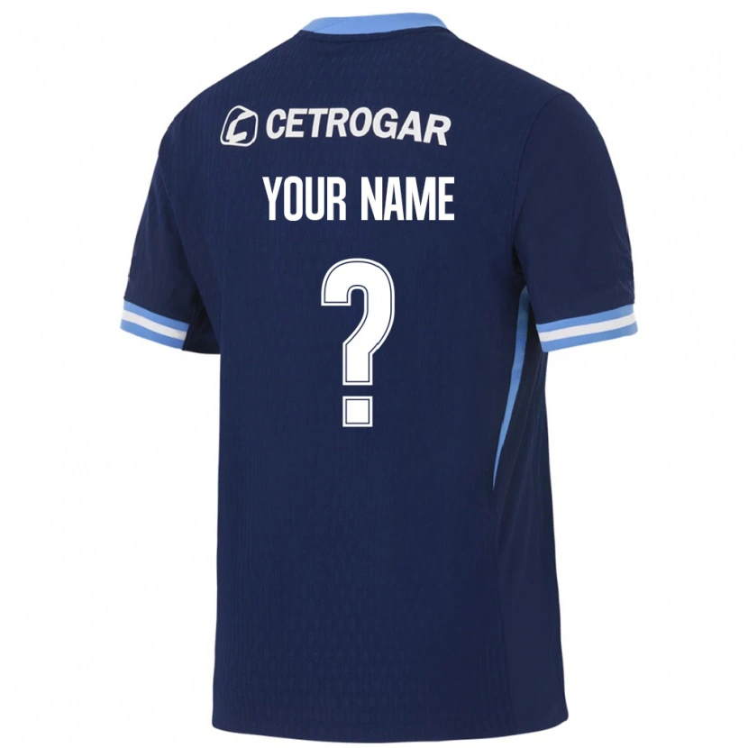 Danxen Herren Ihren Namen #0 Königsblau Hellblau Weiß Auswärtstrikot Trikot 2026/27 T-Shirt Schweiz